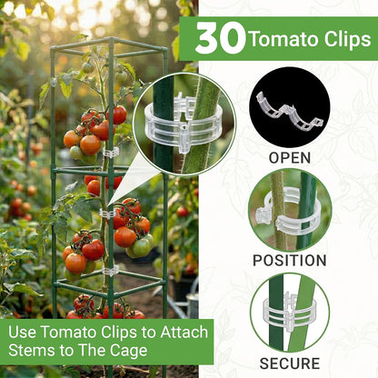 3 Pack 41" Square Tomato Cages for Garden - Large Tomato Trellis Stakes