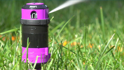 Metal Base, Green 15024 ColorStorm 9-Pattern Turret Sprinkler with Heavy-Duty Meta