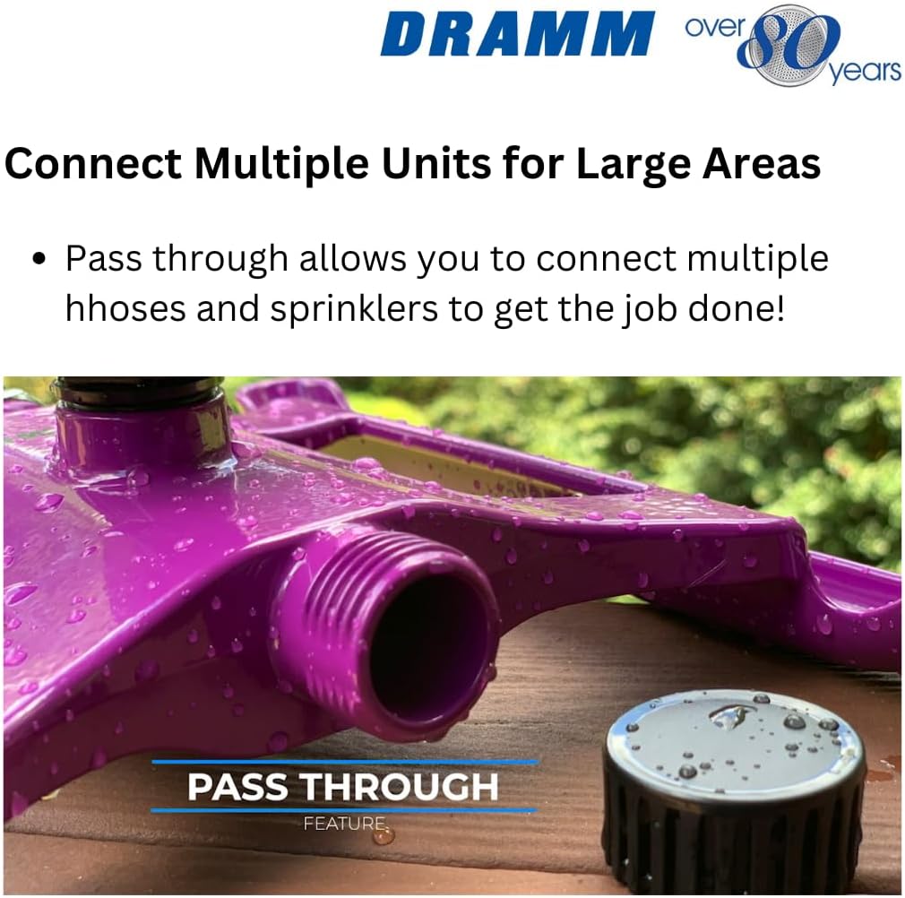 Metal Base, Green 15024 ColorStorm 9-Pattern Turret Sprinkler with Heavy-Duty Meta