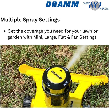 Metal Base, Green 15024 ColorStorm 9-Pattern Turret Sprinkler with Heavy-Duty Meta