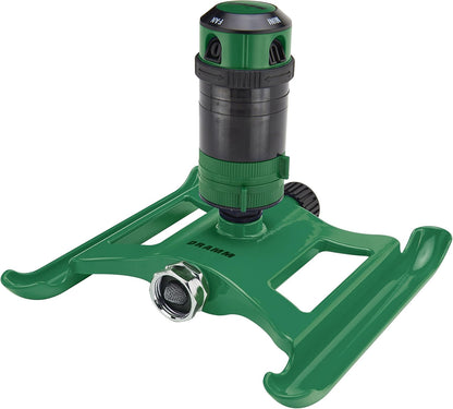 Metal Base, Green 15024 ColorStorm 9-Pattern Turret Sprinkler with Heavy-Duty Meta