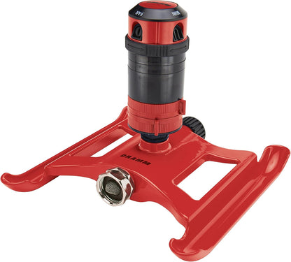 Metal Base, Green 15024 ColorStorm 9-Pattern Turret Sprinkler with Heavy-Duty Meta