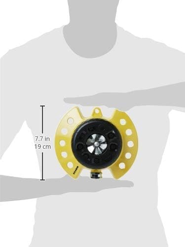 Metal Base, Green 15024 ColorStorm 9-Pattern Turret Sprinkler with Heavy-Duty Meta
