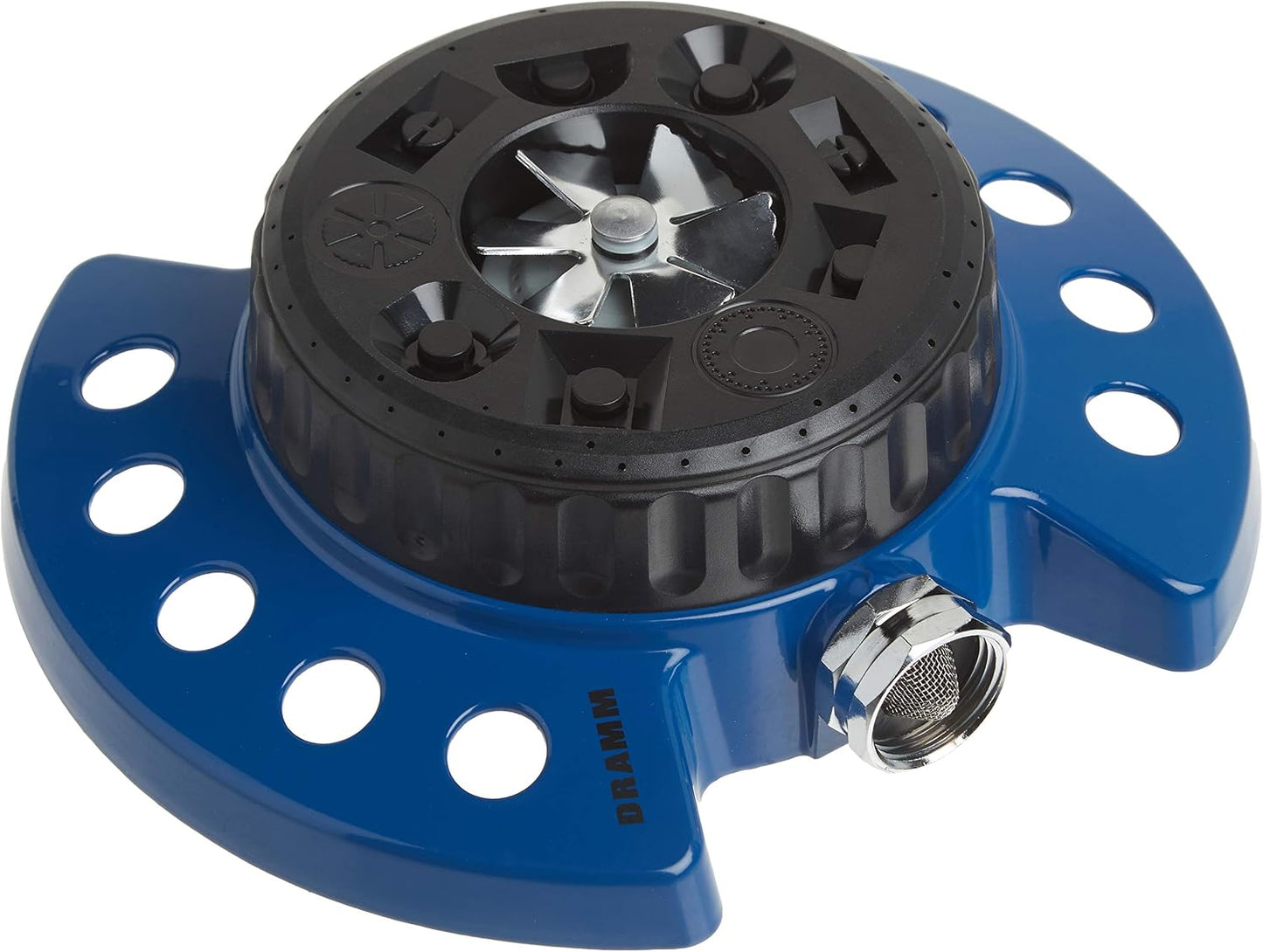 Metal Base, Green 15024 ColorStorm 9-Pattern Turret Sprinkler with Heavy-Duty Meta