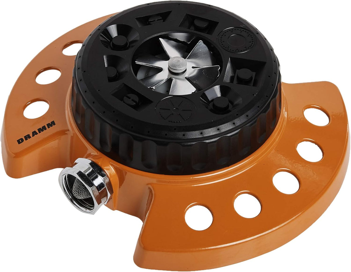 Metal Base, Green 15024 ColorStorm 9-Pattern Turret Sprinkler with Heavy-Duty Meta