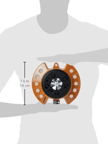 Metal Base, Green 15024 ColorStorm 9-Pattern Turret Sprinkler with Heavy-Duty Meta