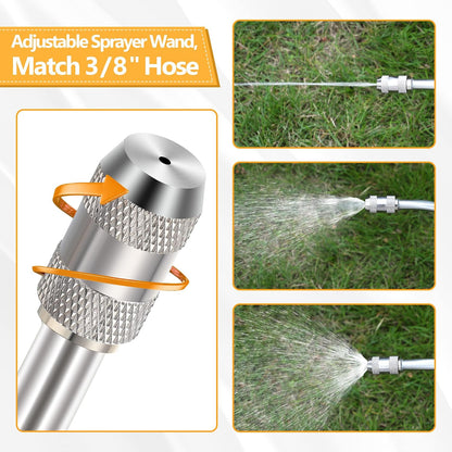 29"Sprayer Wand, Stainless Steel, Adjustable Nozzle, 3/8"Hose, 2 pack