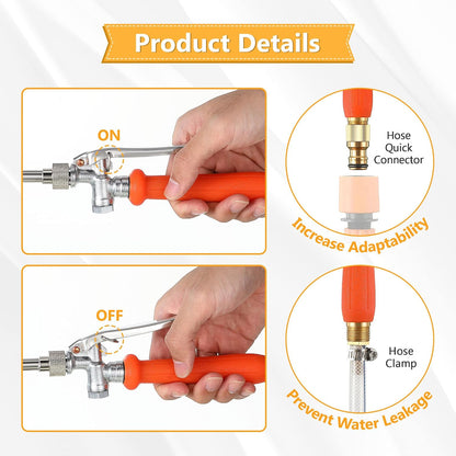 29"Sprayer Wand, Stainless Steel, Adjustable Nozzle, 3/8"Hose, 2 pack