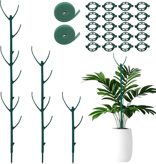 15 Pack Stackable Plant Support Stakes, Climbing Plant Support Pole, Philodendron Garden Stakes for Potted Plants, Plant Holder Stick for Monstera, Pothos