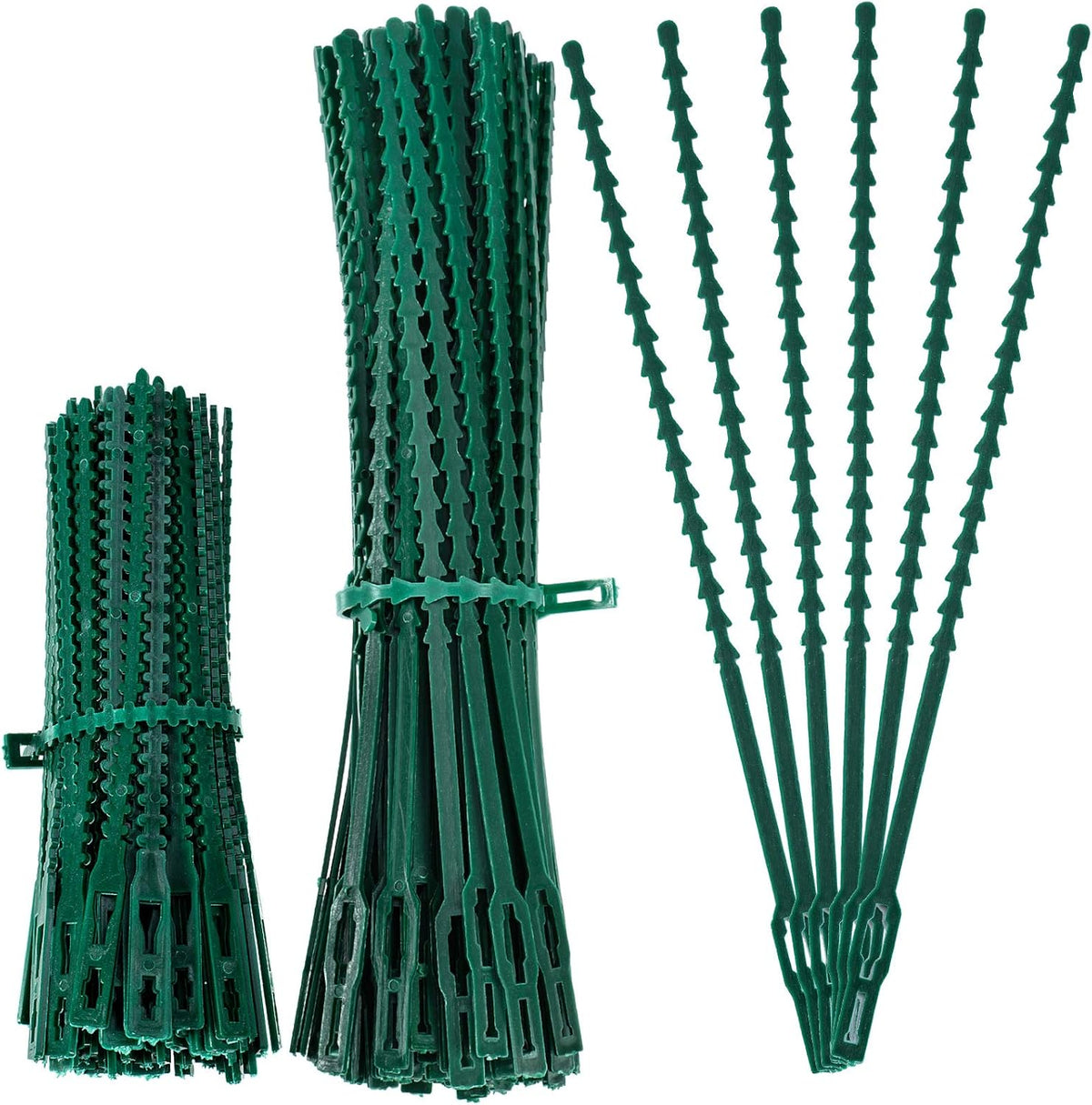 WILLBOND 200 Pieces Adjustable Plant Ties Flexible Garden Plant Ties, Green Multi-Function Sturdy Garden Plant Twist Tie Plastic Garden Ties Plant Support Tree Shrub (13 and 23 cm, Cable Tie)