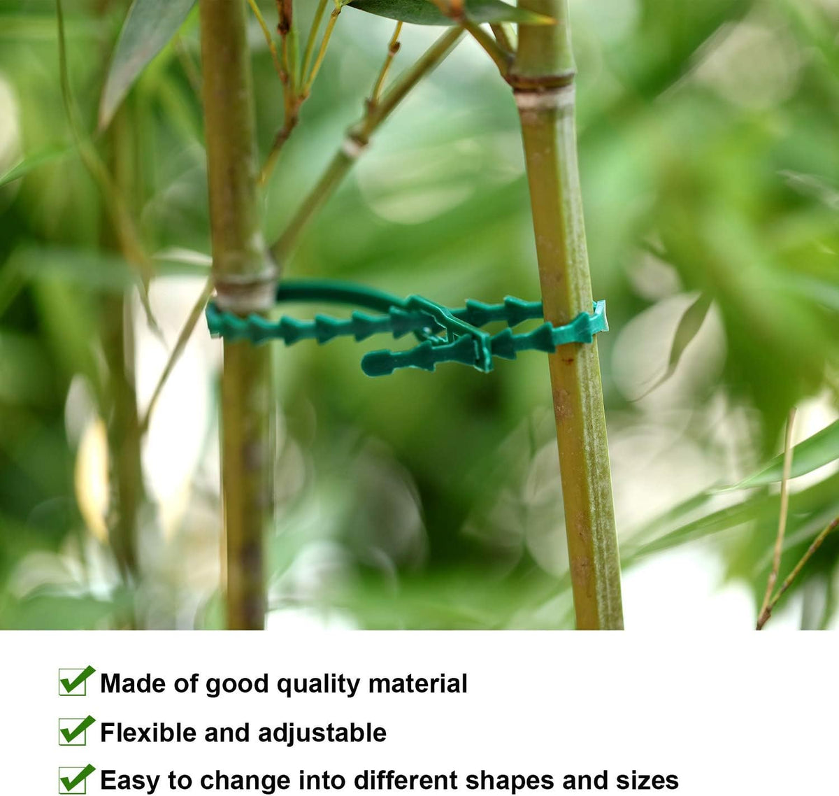 WILLBOND 200 Pieces Adjustable Plant Ties Flexible Garden Plant Ties, Green Multi-Function Sturdy Garden Plant Twist Tie Plastic Garden Ties Plant Support Tree Shrub (13 and 23 cm, Cable Tie)