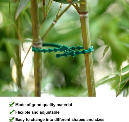 WILLBOND 200 Pieces Adjustable Plant Ties Flexible Garden Plant Ties, Green Multi-Function Sturdy Garden Plant Twist Tie Plastic Garden Ties Plant Support Tree Shrub (13 and 23 cm, Cable Tie)