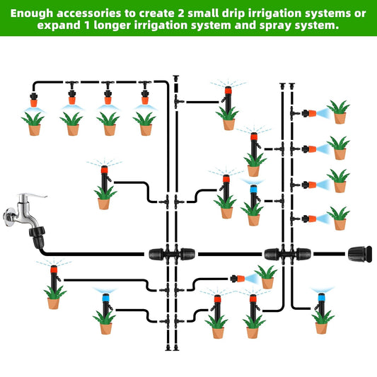 240FT DIY Automatic Drip Irrigation System Kit for Garden