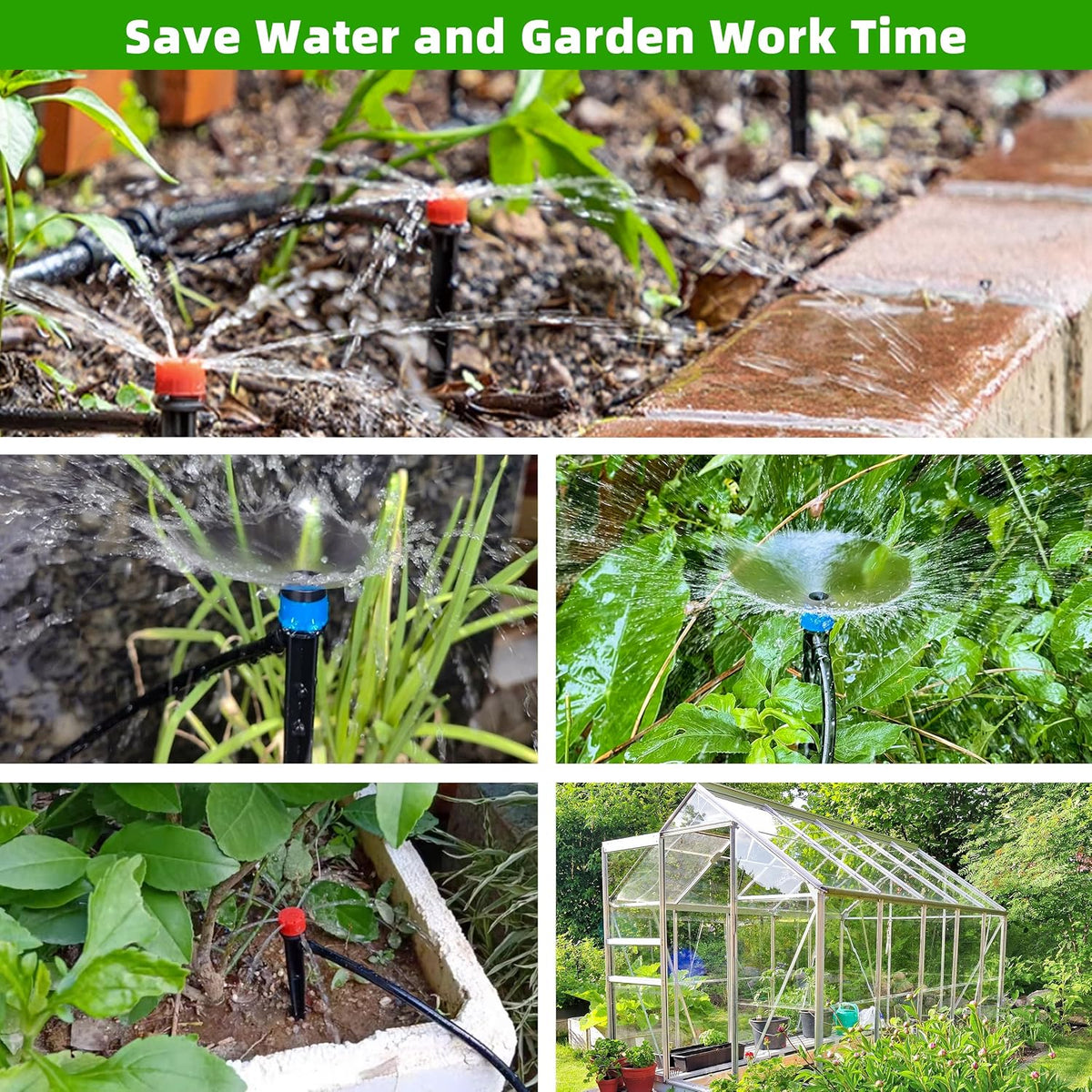 240FT DIY Automatic Drip Irrigation System Kit for Garden