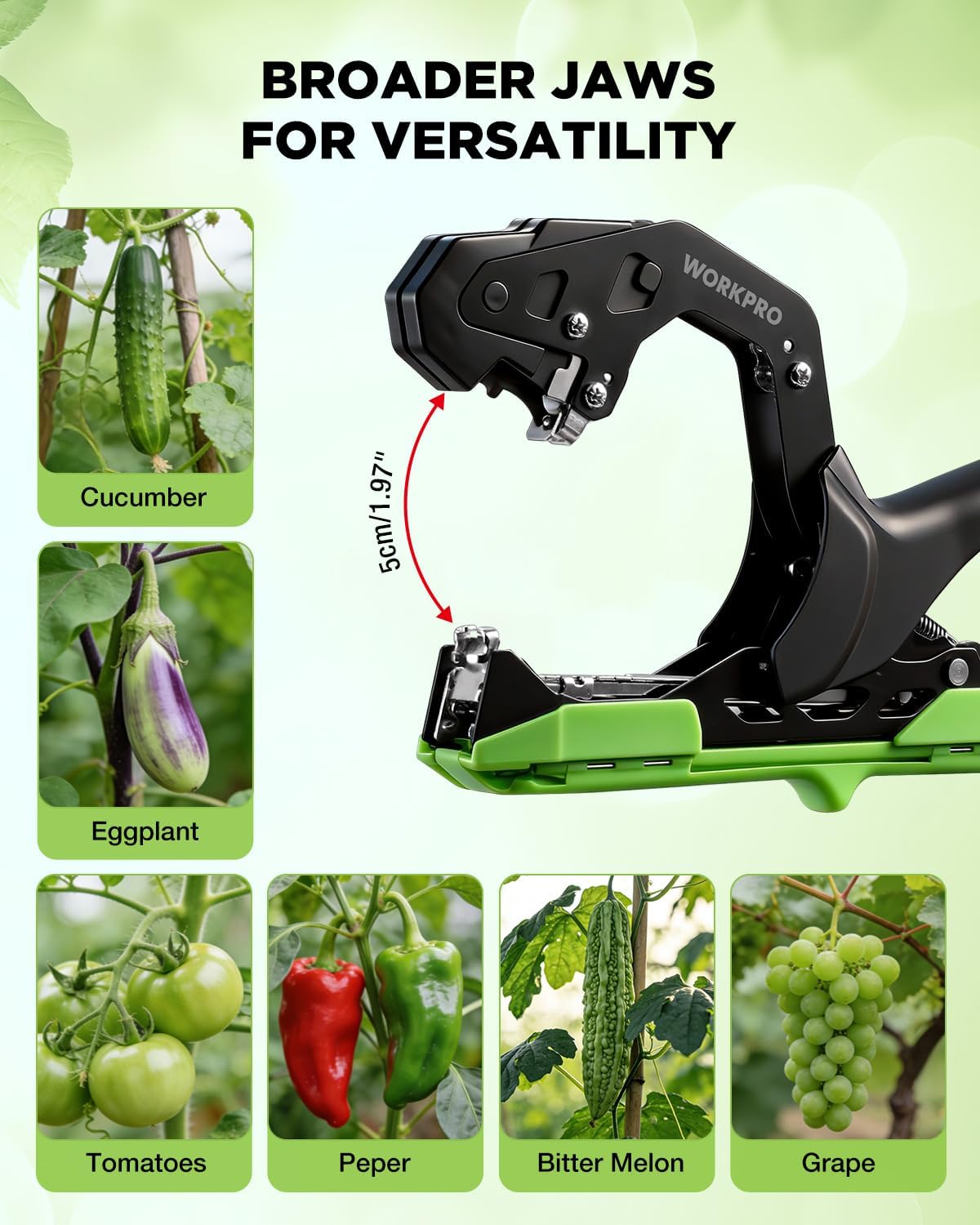 Plant Tying Machine with Gloves & 20 Rolls of Tape & 10,000 Staples