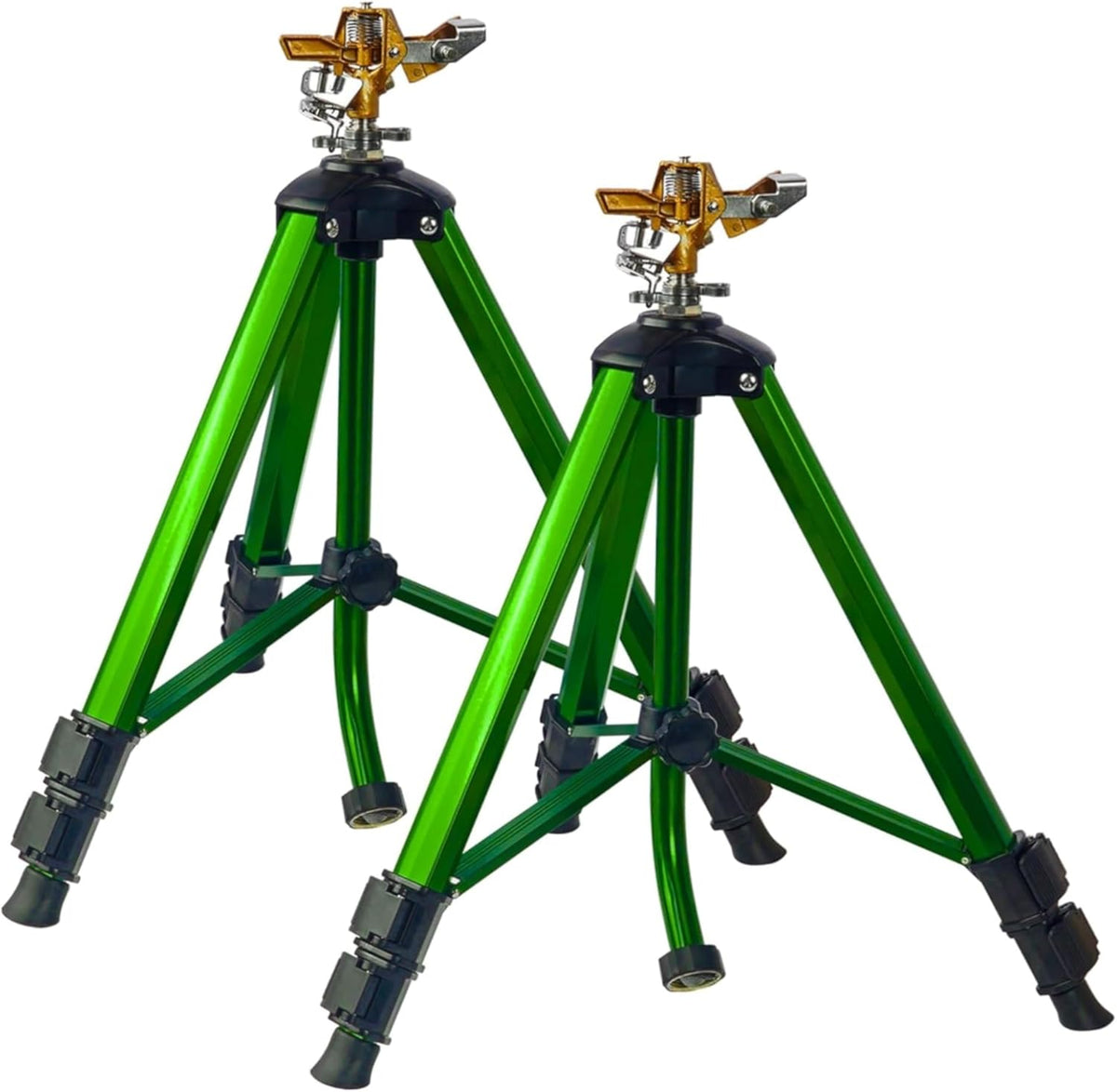 Impact Sprinkler on Tripod Base, Tripod Sprinklers with Head, 360 Degree Large Area Irrigation with Extension Legs Flip Locks, Heavy Duty 3/4" Connector for Lawn Yard Garden
