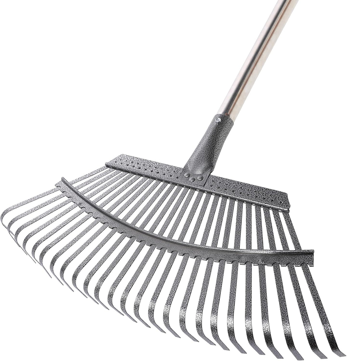 19.3" Garden Leaf Rake Wide Heavy Duty (25 Tines) 68.9"