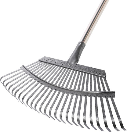 19.3" Garden Leaf Rake Wide Heavy Duty (25 Tines) 68.9"