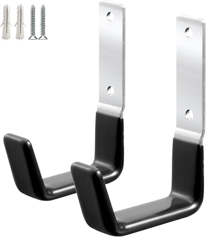 Heavy Duty Steel Garage Hooks,Garage Storage Utility Hooks,Anti-Slip Garage Hooks,Garage Garden Tool Organizer,Steel Wall Mount Hooks, Garden Hose Hanger, Garden J Hooks (Small-2PC)