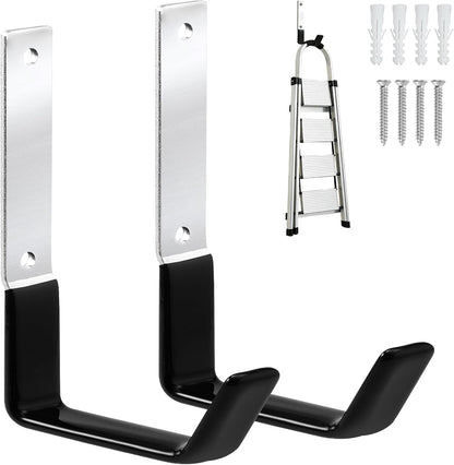 Heavy Duty Steel Garage Hooks,Garage Storage Utility Hooks,Anti-Slip Garage Hooks,Garage Garden Tool Organizer,Steel Wall Mount Hooks, Garden Hose Hanger, Garden J Hooks (Small-2PC)