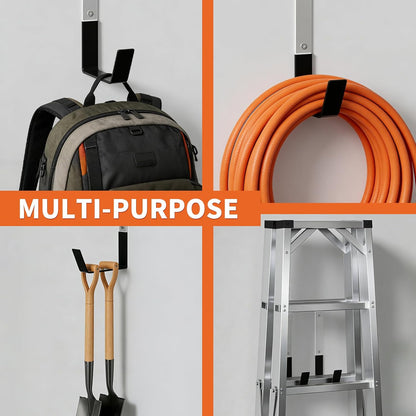 Heavy Duty Steel Garage Hooks,Garage Storage Utility Hooks,Anti-Slip Garage Hooks,Garage Garden Tool Organizer,Steel Wall Mount Hooks, Garden Hose Hanger, Garden J Hooks (Small-2PC)