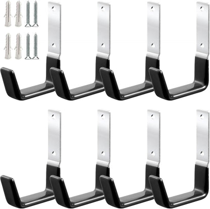 Heavy Duty Steel Garage Hooks,Garage Storage Utility Hooks,Anti-Slip Garage Hooks,Garage Garden Tool Organizer,Steel Wall Mount Hooks, Garden Hose Hanger, Garden J Hooks (Small-2PC)