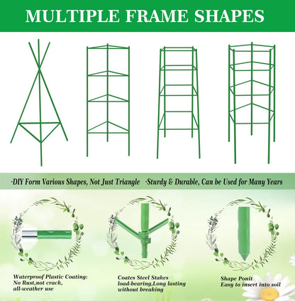 4Pack Tomato Cage for Garden, 50.2Inch Plant Support Garden Stakes