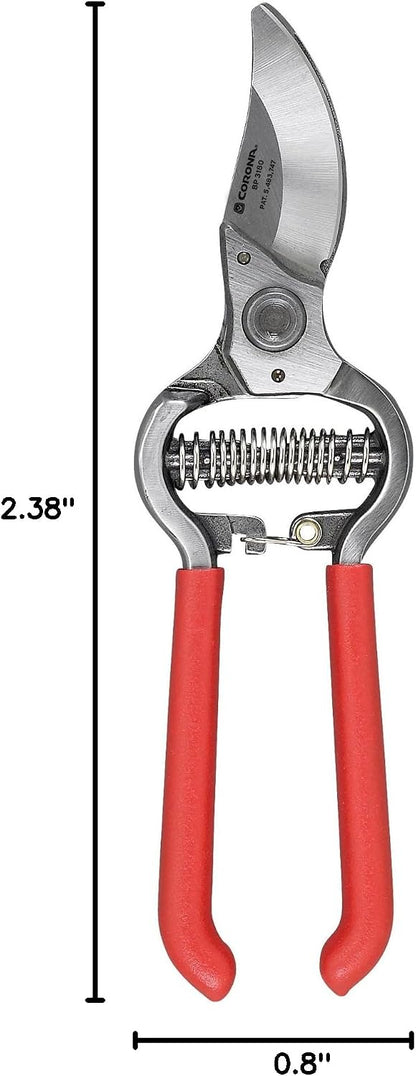 Corona BP 3180D Forged Classic Bypass Pruner with 1" Cutting Capacity, 1", Red