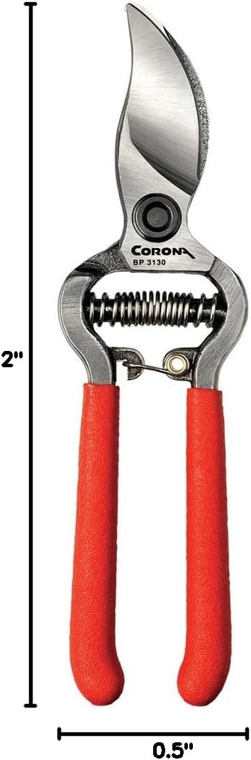 Corona BP 3180D Forged Classic Bypass Pruner with 1" Cutting Capacity, 1", Red