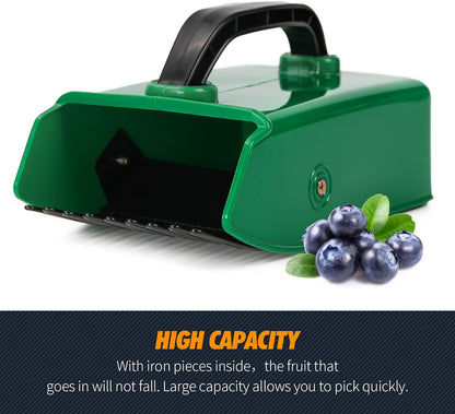 Berry Picker Scoop with Metal Comb, Ergonomic Handle Blueberry Harvester