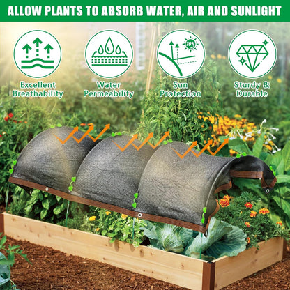 79"x40" Upgraded Garden Shade Kit, 75% Garden Shade Cloth with 11mm Hoops