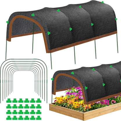79"x40" Upgraded Garden Shade Kit, 75% Garden Shade Cloth with 11mm Hoops