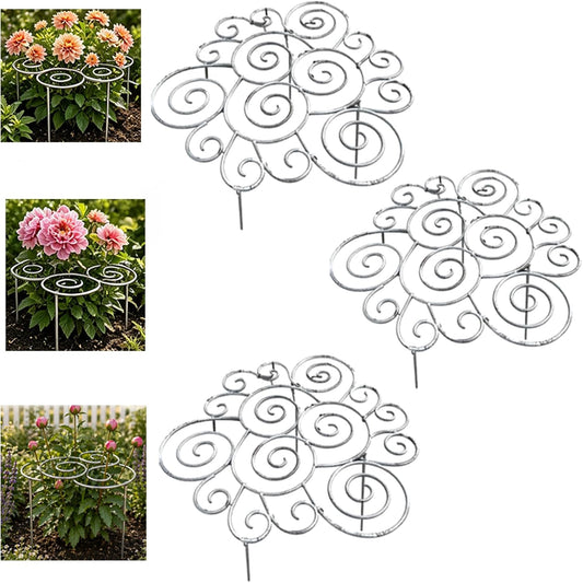 Decorative Peony Support, Decorative Peony Cages, Peony Supports for Outdoor Plants, Metal Plant Support Ring Garden,Heavy-Duty Flower Support Frame, Flower Hoop Upright Growth Protect (Medium-3pcs)