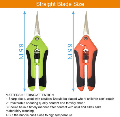 5 Pack Pruning Shears, Garden Shears with Gardening gloves, Garden Clippers Handheld, Straight Stainless Steel Garden Snips, Gardening Shears, Garden Scissors, Pruners for Gardening