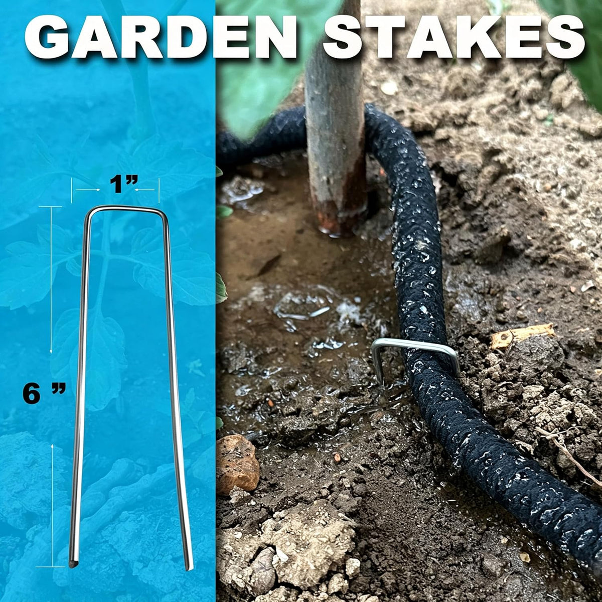 Soaker Hose 5/8" 75FT 1 Pack Garden Drip Hoses Aluminum Couplings
