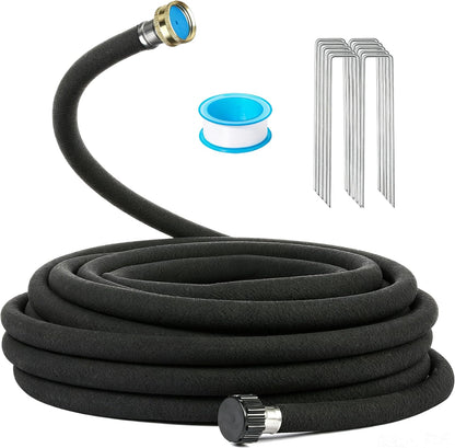 Soaker Hose 5/8" 75FT 1 Pack Garden Drip Hoses Aluminum Couplings