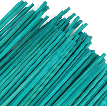 100PCS 18" Plant Sticks Support with 100PCS Green Garden Ties, Green Bamboo Sticks, Garden Wood Plant Stakes, Floral/Orchid/Tomato Wooden Stakes Plant Support Stakes Wooden