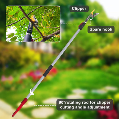 Tree Trimmer 4.5-7.3 FT Extendable, Pole Saw and Pruner