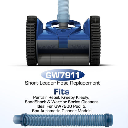 GW7911 Short Leader Hose for Kreepy Krauly SandShark Pool Vacuum Cleaner
