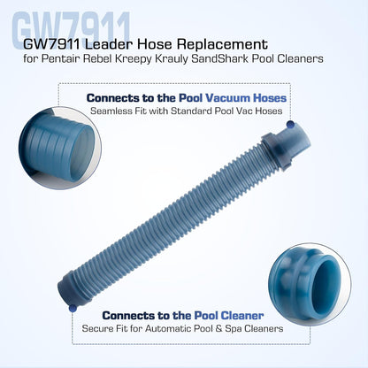 GW7911 Short Leader Hose for Kreepy Krauly SandShark Pool Vacuum Cleaner