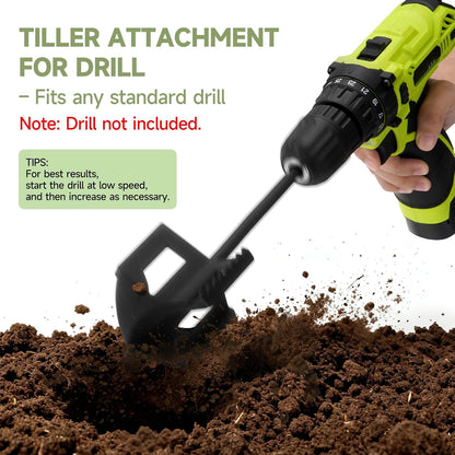 4-in-1 Soil Cultivator for 3/8" Hex Drive Drill