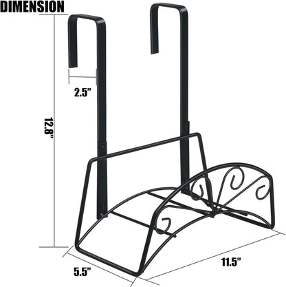 Garden Hose Holder, Water Hose Holder,Sturdy Hose Reel Holds, Metal Water Hose Stand for Outside -Wall Mount Or Hanger (Black)