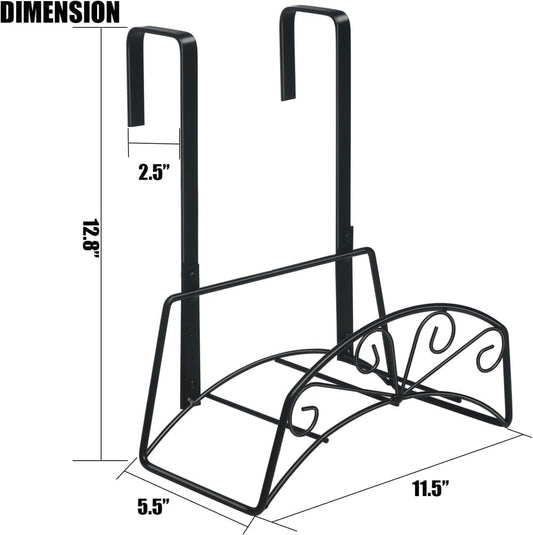 Garden Hose Holder, Water Hose Holder,Sturdy Hose Reel Holds, Metal Water Hose Stand for Outside -Wall Mount Or Hanger (Black)