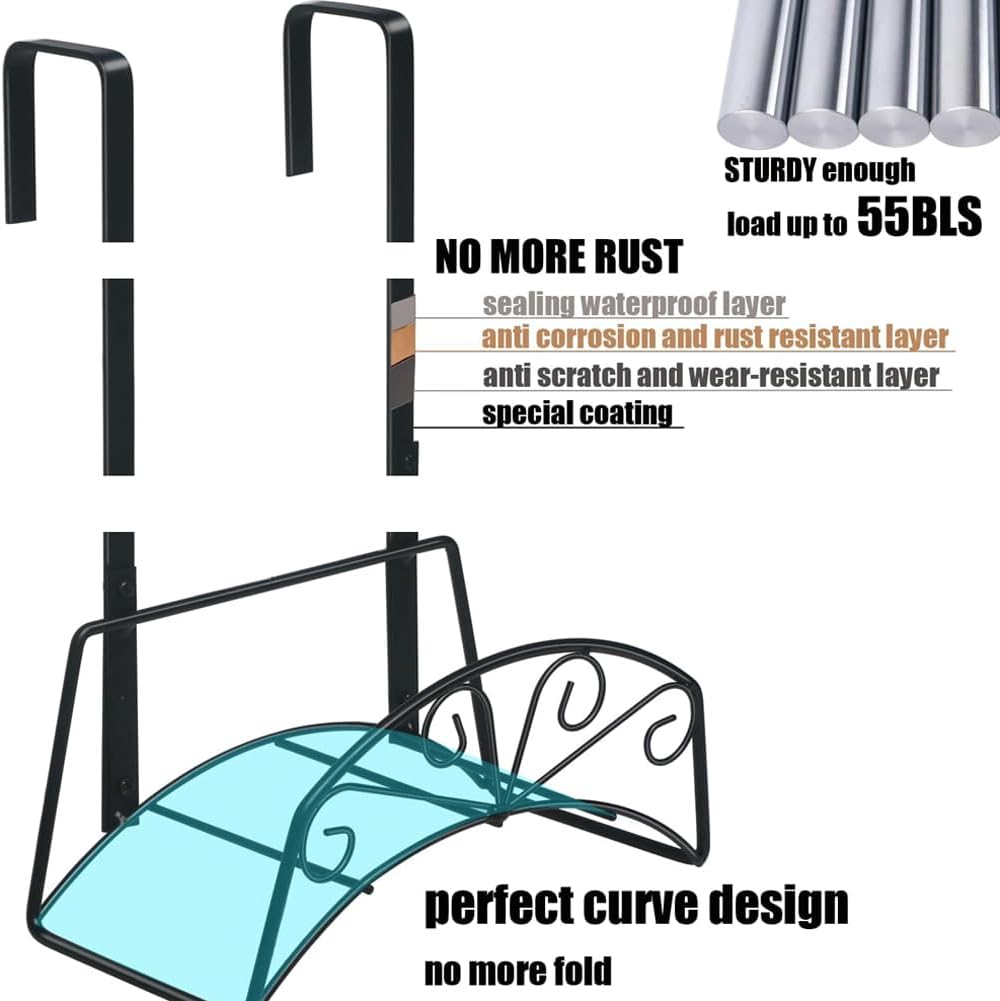 Garden Hose Holder, Water Hose Holder,Sturdy Hose Reel Holds, Metal Water Hose Stand for Outside -Wall Mount Or Hanger (Black)