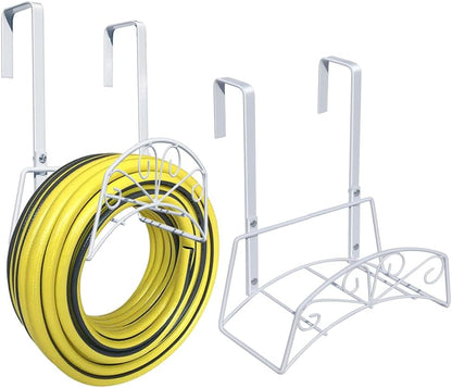 Garden Hose Holder, Water Hose Holder,Sturdy Hose Reel Holds, Metal Water Hose Stand for Outside -Wall Mount Or Hanger (Black)