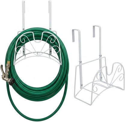 Garden Hose Holder, Water Hose Holder,Sturdy Hose Reel Holds, Metal Water Hose Stand for Outside -Wall Mount Or Hanger (Black)
