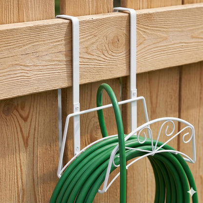 Garden Hose Holder, Water Hose Holder,Sturdy Hose Reel Holds, Metal Water Hose Stand for Outside -Wall Mount Or Hanger (Black)