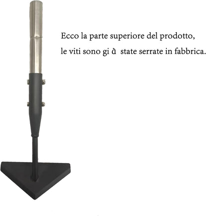 Triangle Garden Hoe, Carbon Steel Push-Pull Weeding Tool