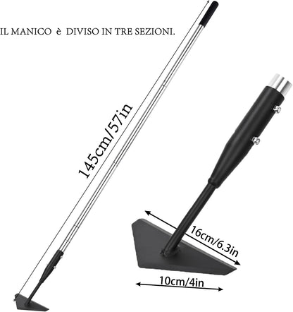 Triangle Garden Hoe, Carbon Steel Push-Pull Weeding Tool
