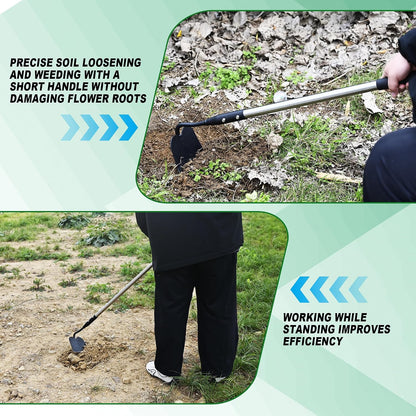 Triangle Garden Hoe, Carbon Steel Push-Pull Weeding Tool